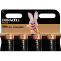 Duracell MN1400B4, Engangsbatteri, C, Alkalinsk, 1,5 V, 4 stykker, Sort, Oransje