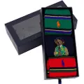 Ralph Lauren for man. 449958860001 Set of 3 multicoloured Bear socks (43-46), Homewear, Multicolor, Cotton