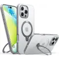 Torras Ostand Spin-etui for iPhone 16 Pro Max (grå)