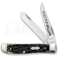 Case Cutlery Pocket Worn Olive Green Bone Peach Seed Jig Mini Trapper foldekniv