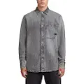 G-Star for man. D27083-E091-H483 Regular Shirt 1 Pocket grey (S), Casual, Cotton, Long sleeve