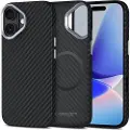 Tech-Protect iPhone 17 Tech-Protect Ion Carbon Plast-deksel - MagSafe-kompatibel - Svart / sølv