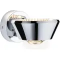 Paulmann 709.47, Overflatebehandlet, Rund, 1 ampuller, 2700 K, IP44, Kromfarget