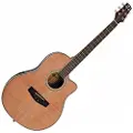 Gear4Music Deluxe Roundback Elektroakustisk Gitar fra Gear4music Flamed Maple - Nesten ny