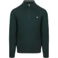 Gant for man. 87213 Green half-zip pullover (3XL), Casual, Wool, Long sleeve
