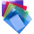 Exacompta Dokumentmappe, Exacompta, A4, velcro, ass. farver, pakke a 5 stk