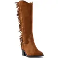 Carmela for woman. 16266401-CAMEL Leather Boots 162664 brown (38), 3 to 5 cm, Split Leather, Zip, Casual
