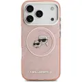 Karl Lagerfeld Iml Glitter Karl & Choupette Heads Logo Magsafe Iphone 17 Pro Max Telefondeksel