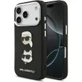 Karl Lagerfeld Fw Grained Karl & Choupette Heads Pins & Logo Iphone 17 Pro Telefondeksel