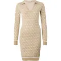 GUESS for woman. W5BK25Z3JD2 Wool blend mini dress with logo black (S), Beige, Classic, Long sleeve