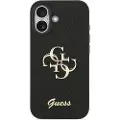 GUESS iPhone 17 Guess Fixed Glitter 4G Metal Logo Deksel - Svart