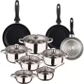 Wellhome Pk8182 Kasserollesett Med Stekepanner 15 Stykker