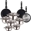 Wellhome Pk8185 Kasserollesett Med Stekepanner 15 Stykker