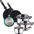 Wellhome Pk8192 Kasserollesett Med Stekepanner 8 Stykker
