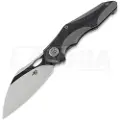 Bestech Nogard foldekniv, black-blue marble carbon fiber