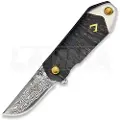 V Nives KillaBite Damascus foldekniv, wood