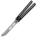 Squid Industries Krake Raken Trainer V2.5 DT balisong trainer, svart