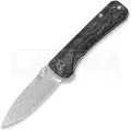 QSP Knife Hawk foldekniv, shredded carbon fiber