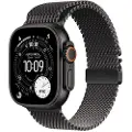 Apple Watch Ultra 3 GPS + Cellular 49mm Black Titanium Case with Black Titanium Milanese Loop - Large