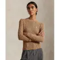 Ralph Lauren for woman. 211971795002 Brown knotted jumper (M), Casual, Cotton