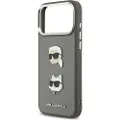 Karl Lagerfeld Fw Grained Karl & Choupette Heads Pins & Logo Iphone 17 Pro Max Telefondeksel