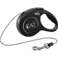 Flexi New Classic Cat Cord Flexikoppel Svart Xs 3m 3m