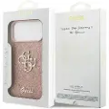 GUESS iPhone 17 Pro Max Guess Fixed Glitter 4G Metal Logo Deksel - Rosa