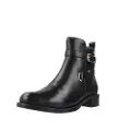Carmela for woman. 16247501-NEGRO Leather ankle boots 162475 black (36), Flat, Zip, Casual