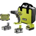 Ryobi Wiertarko-wkrętarka Ryobi Batteridrevet boremaskin Ryobi ONE+ R18DD3-2415BSA31 1x1,5Ah, 1x4,0Ah