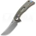 Reate PL-7 foldekniv, Red/Black Micarta, Satin