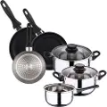 Wellhome Pk8194 Kasserollesett Med Stekepanner 8 Stykker