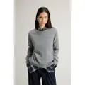 Woolrich for woman. CFWWKN2025FRUF5067 Round neck jumper in grey blend (L), Casual