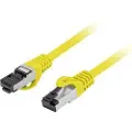 Lanberg - Koblingskabel - RJ-45 (hann) til RJ-45 (hann) - 2 m - 6.2 mm - S/FTP - CAT 8.1 - halogenfri, uten hindringer - gul