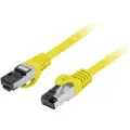 Lanberg - Koblingskabel - RJ-45 (hann) til RJ-45 (hann) - 2 m - 6.2 mm - S/FTP - CAT 8.1 - halogenfri, uten hindringer - gul