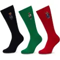 Ralph Lauren for man. 449973049001 Set of 3 socks green, mario, red (42-46), Homewear, Cotton, Navy