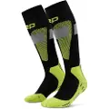 Cep Ski Merino Socks Tall 3.0, Skistrømper, Herre, Black/Lime