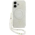 GUESS Iml Flowers Electro Pearl Strap Magsafe Iphone 17 Telefondeksel