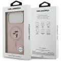 Karl Lagerfeld iPhone 17 Pro Max Karl and Choupette MagSafe-deksel i flytende silikon - Rosa