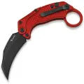 Reate EXO-K Black PVD foldekniv, rød