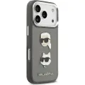 Karl Lagerfeld Fw Grained Karl & Choupette Heads Pins & Logo Iphone 17 Pro Telefondeksel