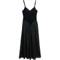 Superdry Lbd Velvet Corset Midikjole