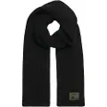Superdry unisex. Y9310081A Knitted scarf Workwear black (OSFA), Casual, Wool, Recycled Polister, Sustainable