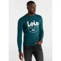 LOIS Jeans for man. 158323468 Bayley T-shirt green (XXL), Casual, Cotton, Long sleeve