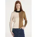 LOIS Jeans for woman. 453272882 Two-tone brown jumper (M), Casual, Viscose