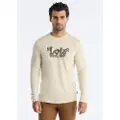 LOIS Jeans for man. 158363494 Hugo Teo beige T-shirt (S), Casual, Cotton, Long sleeve