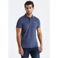 LOIS Jeans for man. 130584000 Filipo Classic blue polo shirt (XL), Casual, Cotton, Short sleeve