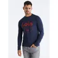 LOIS Jeans for man. 158323468 Bayley navy T-shirt (L), Casual, Cotton, Long sleeve