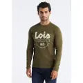LOIS Jeans for man. 158323468 Bayley T-shirt green (3XL), Casual, Cotton, Long sleeve