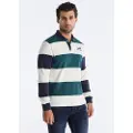 LOIS Jeans for man. 133123476 Harlow Rubis green polo shirt (S), Casual, Cotton, Long sleeve