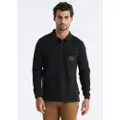 LOIS Jeans for man. 133072827 Steven Marius polo shirt black (L), Casual, Cotton, Long sleeve